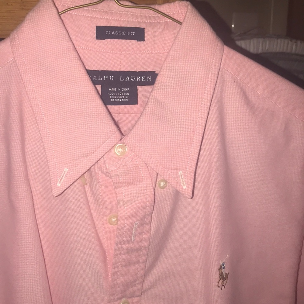 Ralph Lauren pink long sleeve button down